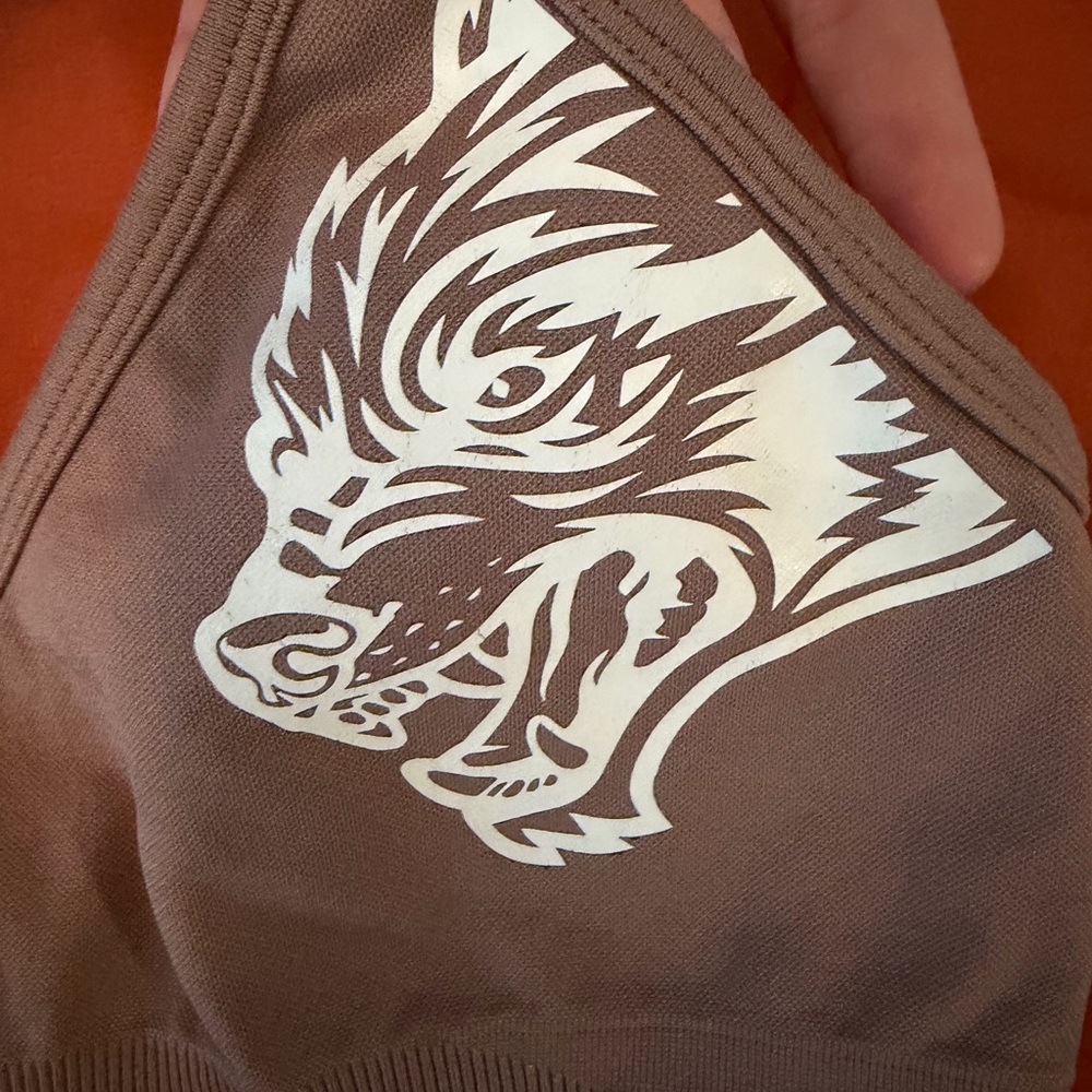 Darcsport Brown Wolf Print Sports Bra - Picture 4 of 9
